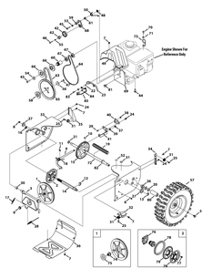 Drive System Diagram and Parts List for 2X524WE (31AM63SR710-31AM63SR713-31AM63SR756)(2014) Cub Cadet Snow Blower